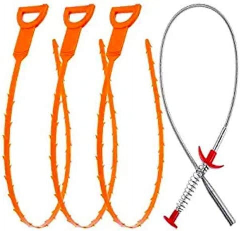 Drain Cleaner and Snake Drain Set of 3 Hair Drain Clog Remover and