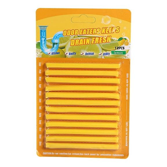 Drain Cleaner Sticks – Enzyme Cleaning Rods for Sink & Pipe Deodorizer, Dissolve Grease, Hair & Clogs in Kitchen, Bathroom, Toilet, Available in Purple, Yellow, Green & Blue, 1 Pack