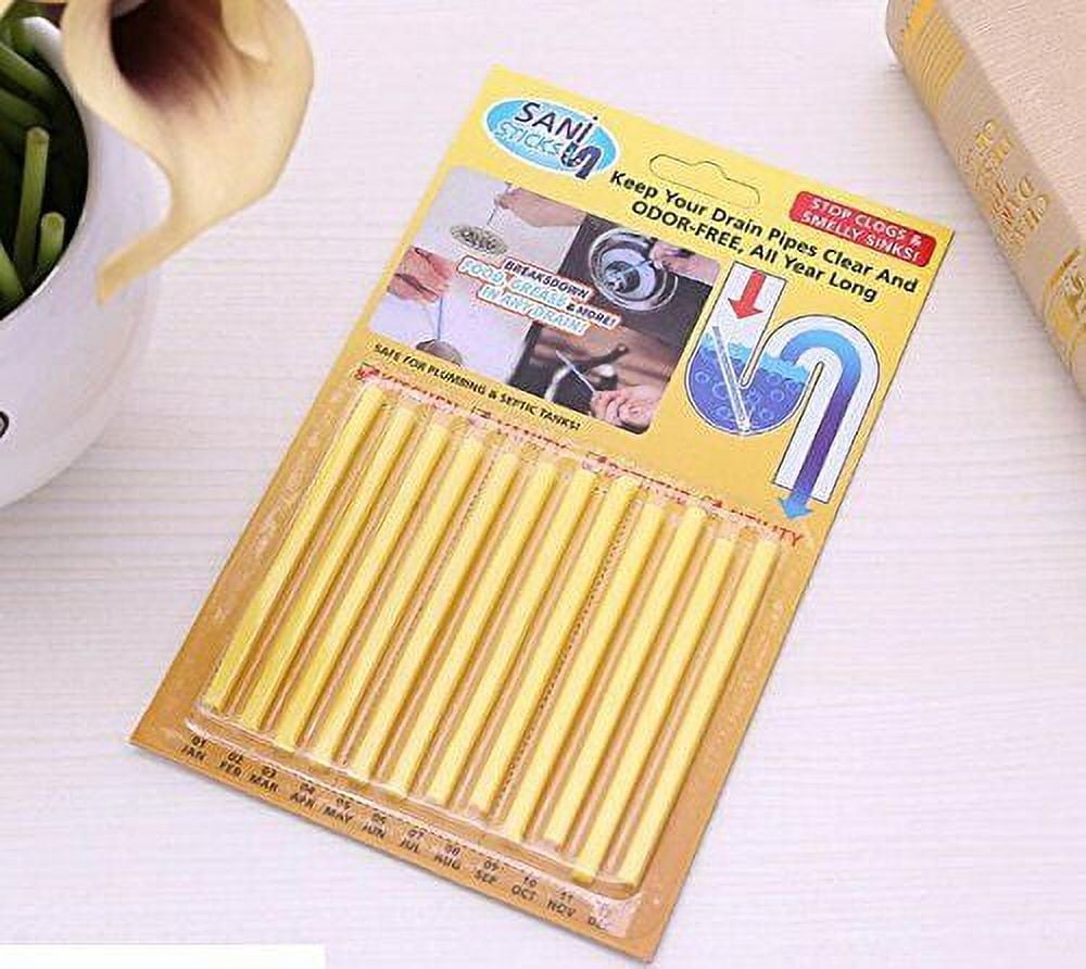 Drain Cleaner Sticks Sani Sticks Drains Pipes Clean Odor Free Kitchen