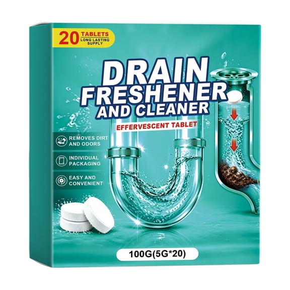 Drain Cleaner Tablets Odor Eliminator Effervescent For Kitchen Bathroom Pipe Maintenance Sink Unclogging