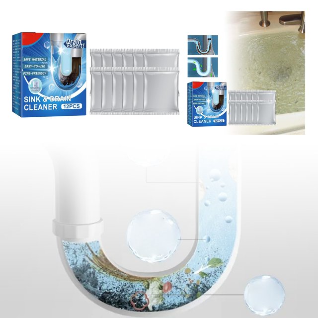 Drain Cleaner Unblock and Deodorize Your Toilet and Kitchen Drain Pipes