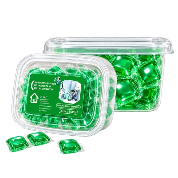 Drain Cleaning Bio-Enzyme Capsules, Sewer Line Odor Eliminator Pods
