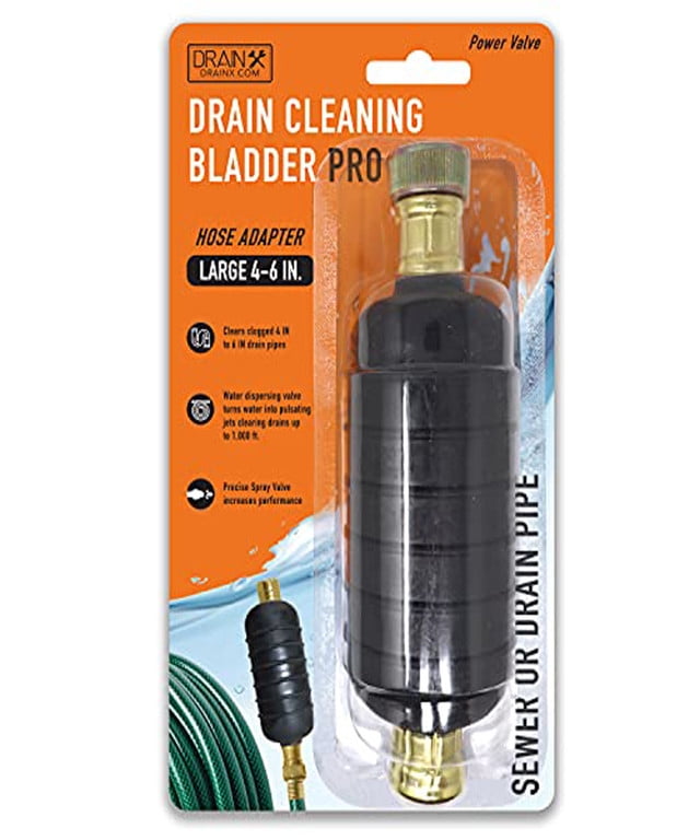 Drain Cleaning Bladder Pro, Large, 4 DrainX Black.