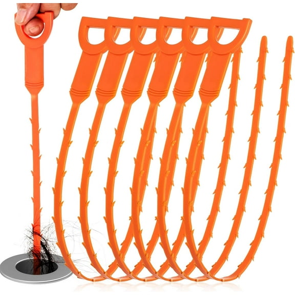 Drain Clog Remover, Effective Drain Snake Hair Drain Clog Remover, Drain Cleaner For Sinks, Showers, And Tubs - Flexible And Durable 6Pack 20inch Length For Easy Use.