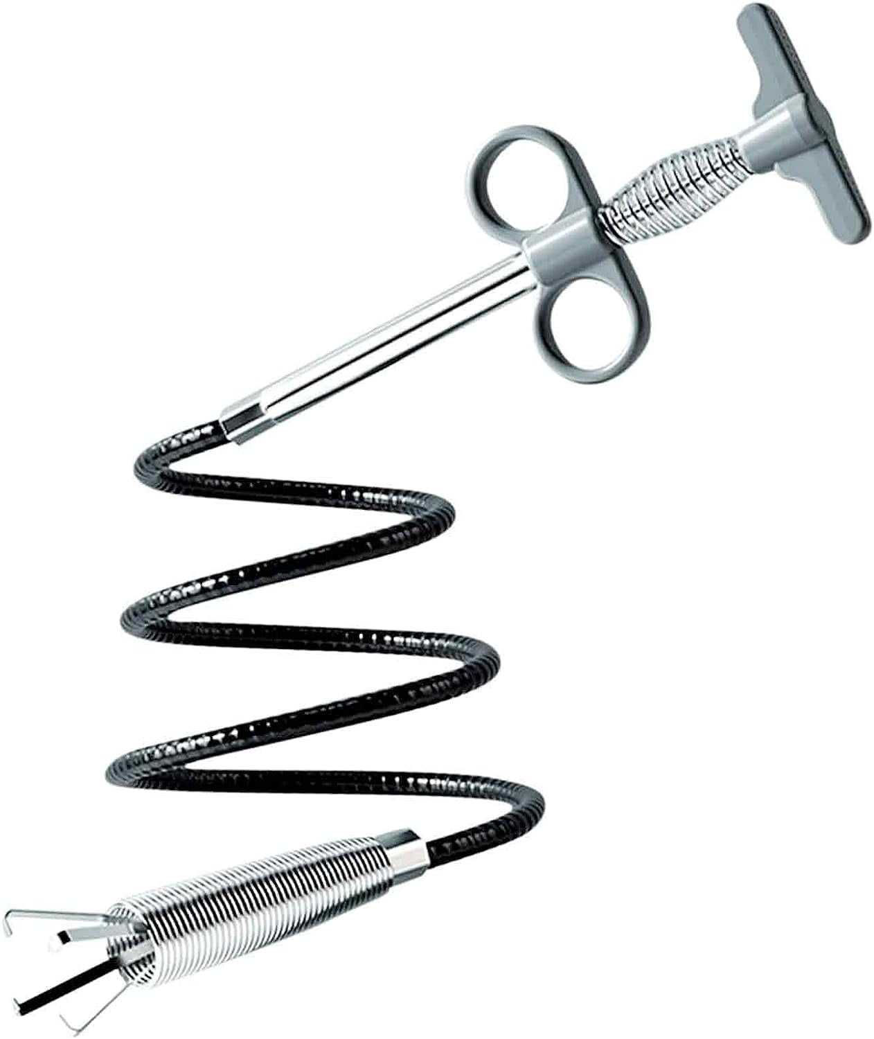Drain Clog Remover Tool, Sink Snake Cleaner Drain Auger Sewer toilet dredge, Flexible Grabber Reacher Tool With 4 Claws Retractable Clean Claw for Sewer, Toilet and Bathtub, 35 inch