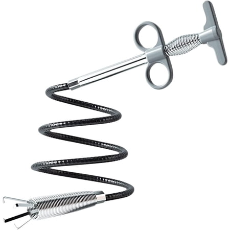 Drain Clog Remover Tool, Sink Snake Cleaner Drain Auger Sewer toilet dredge, Flexible Grabber Reacher Tool With 4 Claws Retractable Clean Claw for Sewer, Toilet and Bathtub, 78 inch