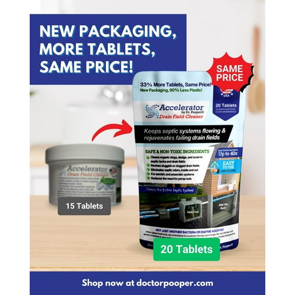 Drain Field Cleaner Tablets by Dr Pooper