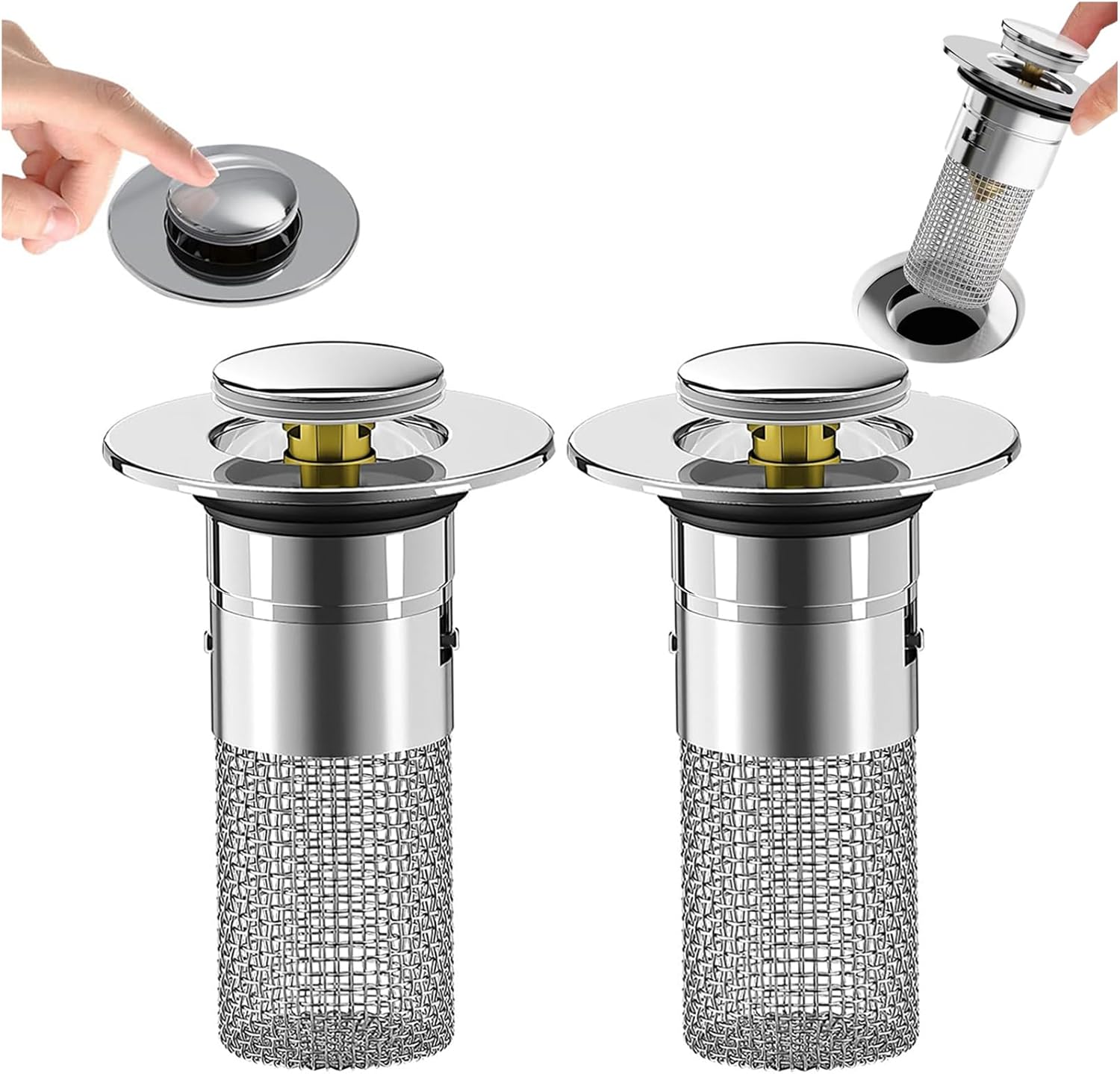 Drain Filter, Composition Sink Stopper, Universal Bathroom Sink Stopper ...