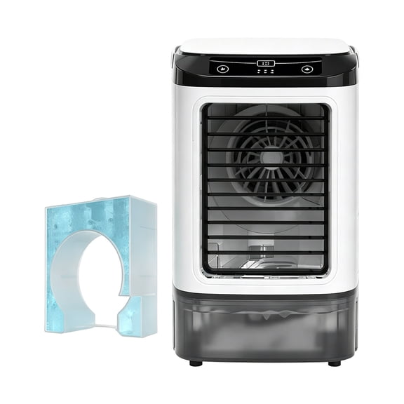 Drain-Free Mobile Cooling Air Conditioner, 4 Speed Control, Ice Mold, Mist Function, 7 Color Ambient Light, 900ml Water Reservoir