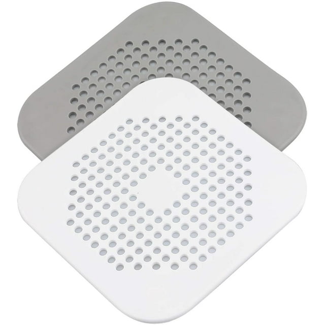 Drain Hair Catcher 2 Packs, Shower/Bathtub Drain Cover, Silicone Hair