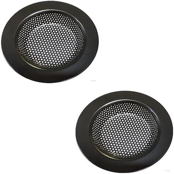chengjian Stainless Steel Hair Catcher Drain Stopper Shower Drain Cover Kitchen Sink Strainer 2 Pack Black Drain Catches