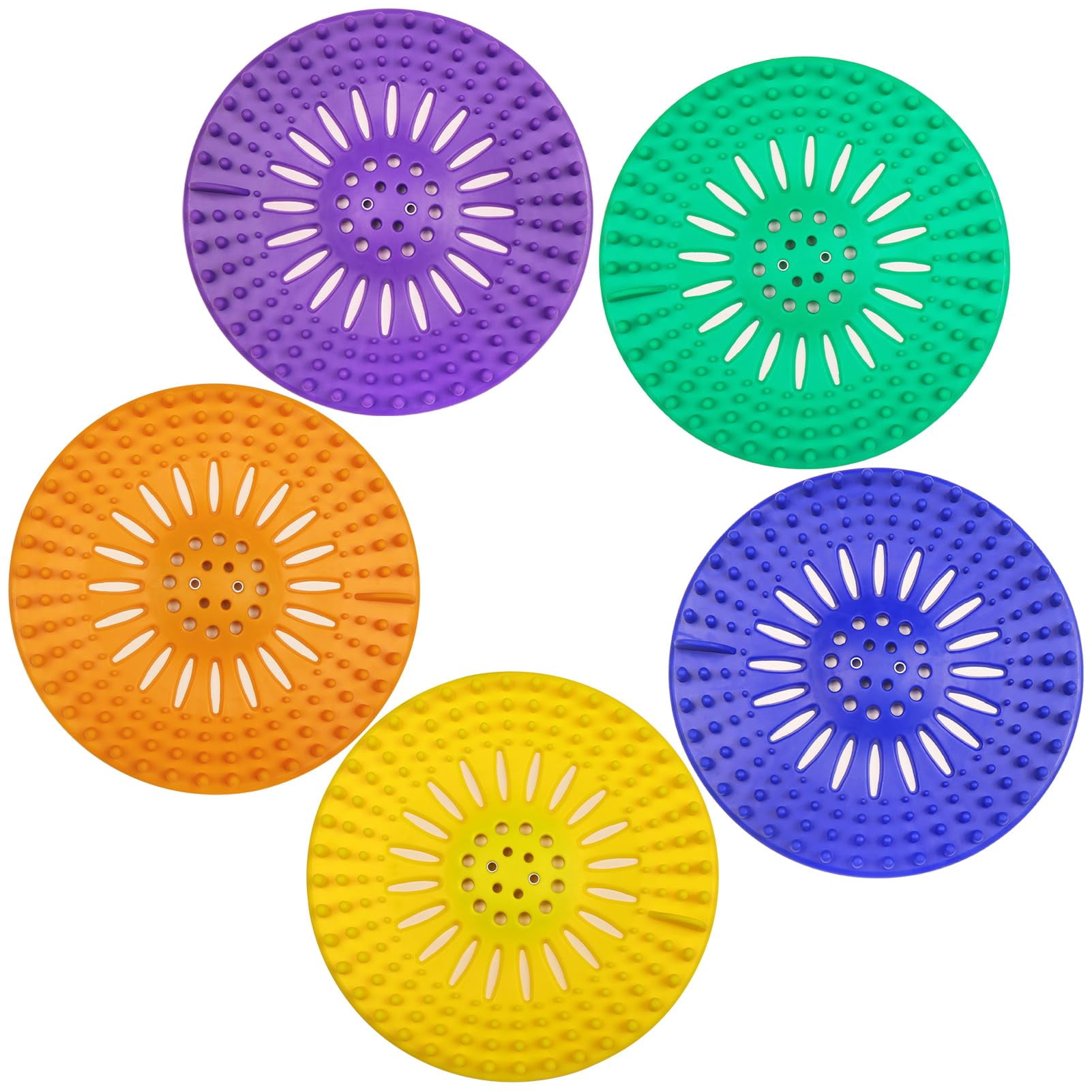 Drain Hair Catcher Durable Silicone Stopper Shower Covers With Iron ...