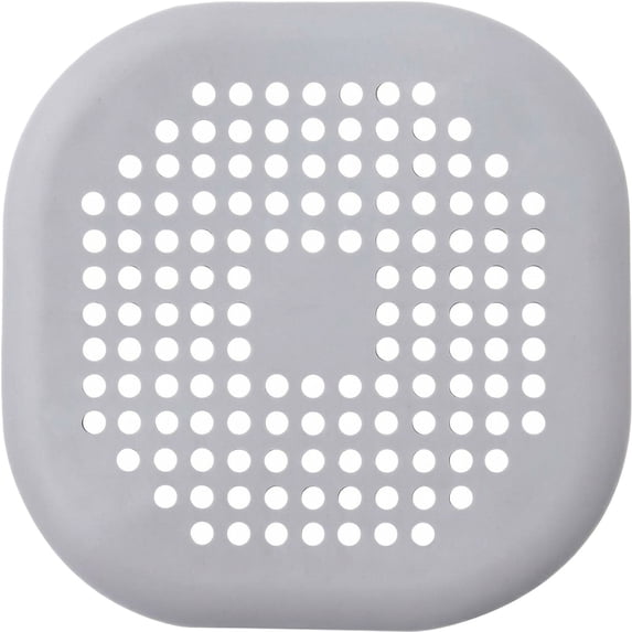Drain Hair Catcher Plug with Suction Cup Anti-clogging Floor Drain Cover for Kitchen Sink and Bathroom 6x6 Inch Gray