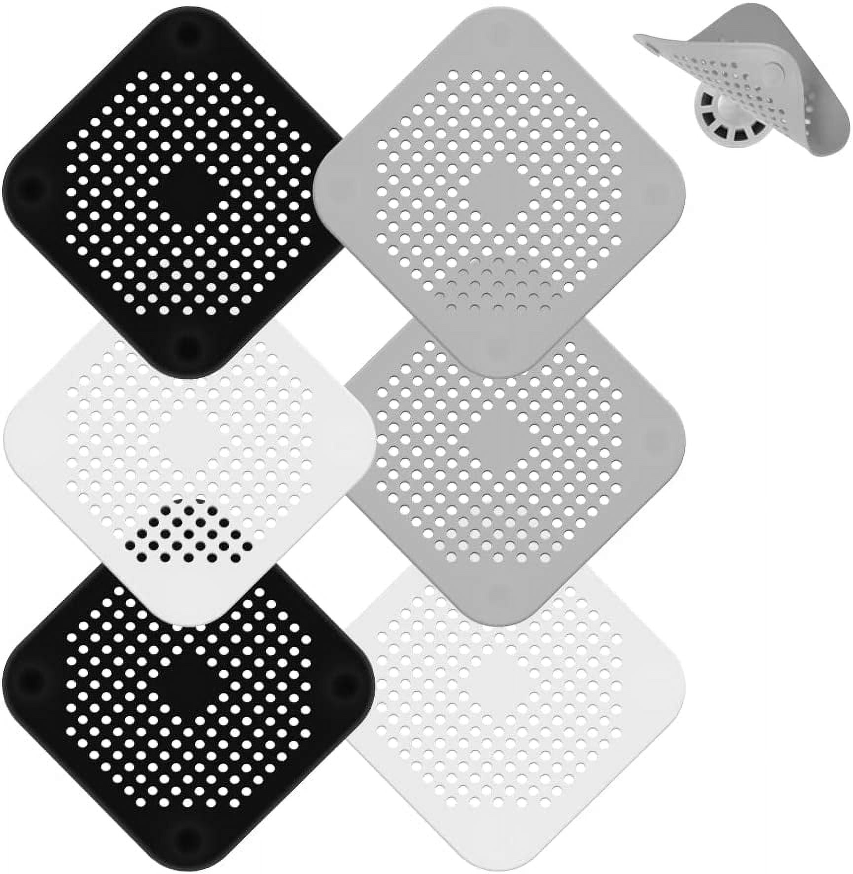 Drain Hair Catcher, Square Drain Cover for Shower, Easy to Install and