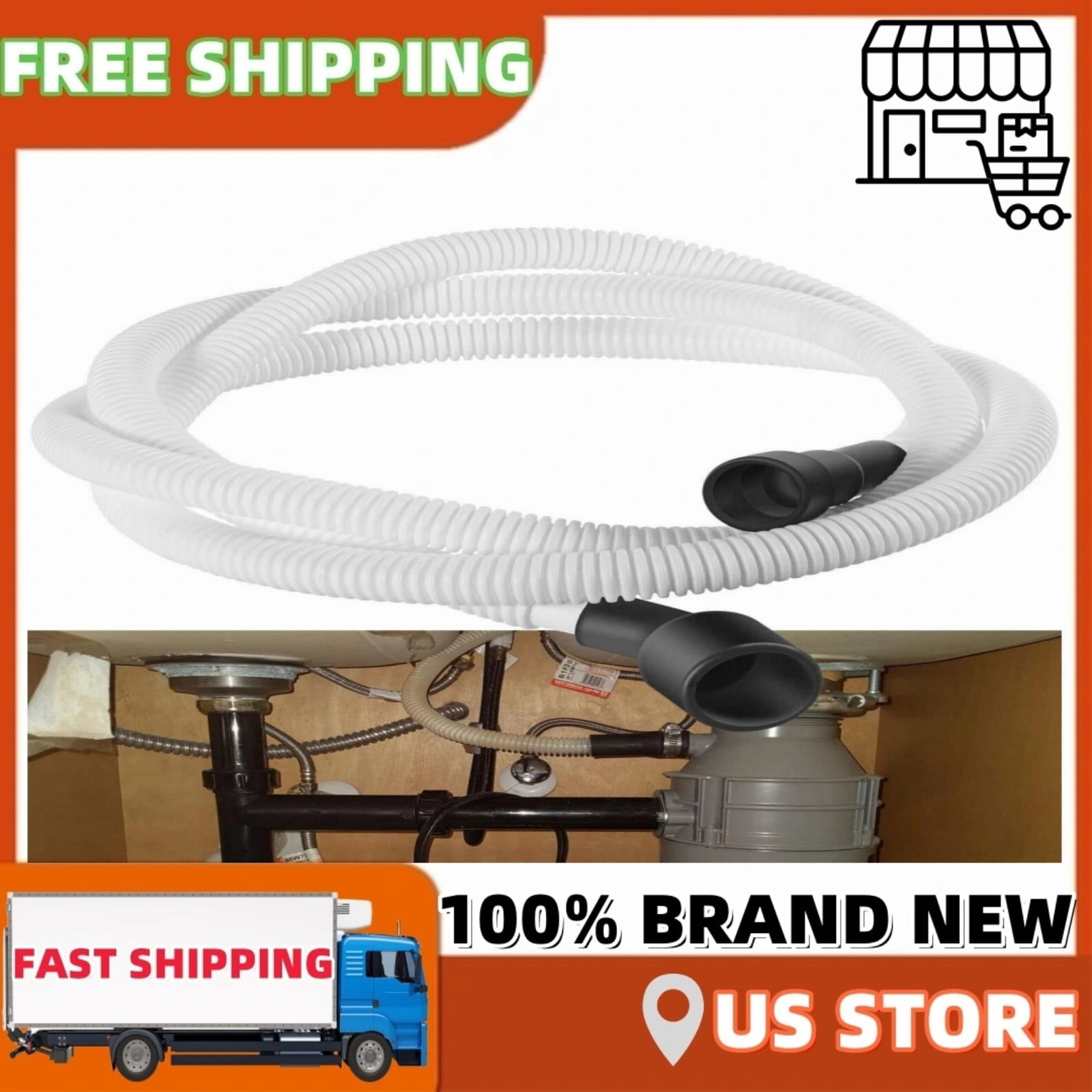 Drain Hose 807117001 for Electrolux Frigidaire Dishwasher Washer Washing Machine