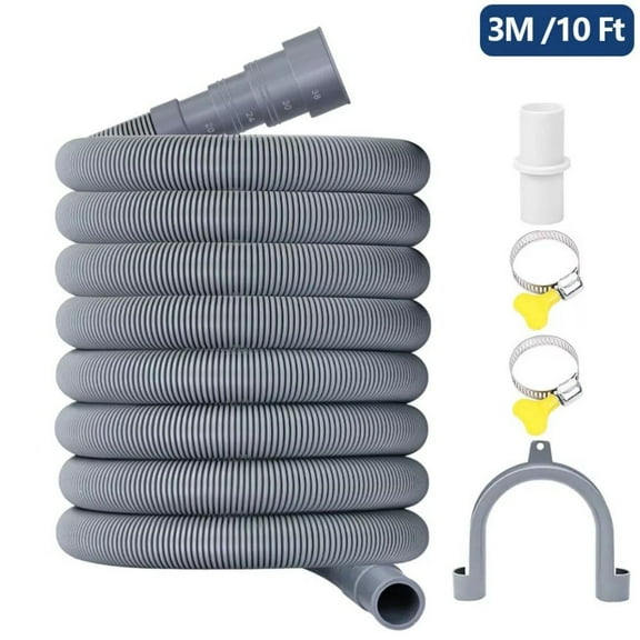 Drain Hose Extension Set Universal Washing Machine Hose 5-16ft, Include Bracket Connector and Drain Hoses