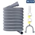 thumbnail image 1 of Drain Hose Extension Set Universal Washing Machine Hose 5-16ft, Include Bracket Connector and Drain Hoses, 1 of 9