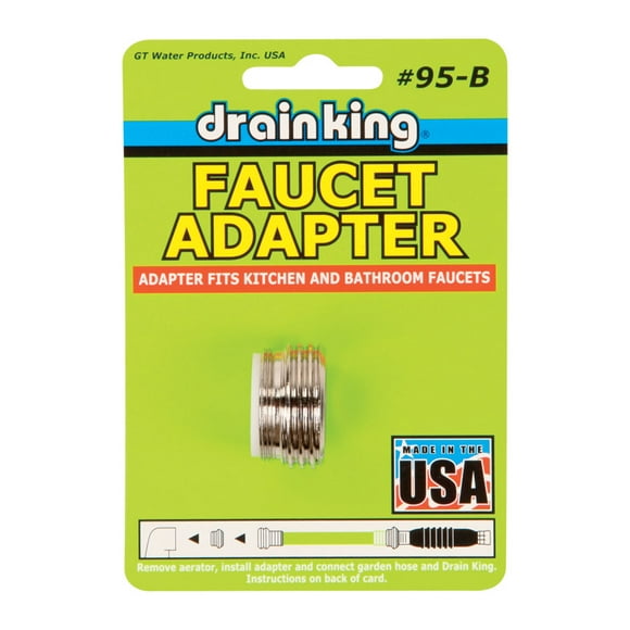Drain King 95B Gt Water Faucet Adapter For Use With Male And Female Threaded Aerator Connector
