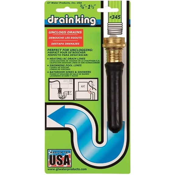 Gt Water Products Drain King Drain Unclogger - Foam Cleanser - 3/4 In.