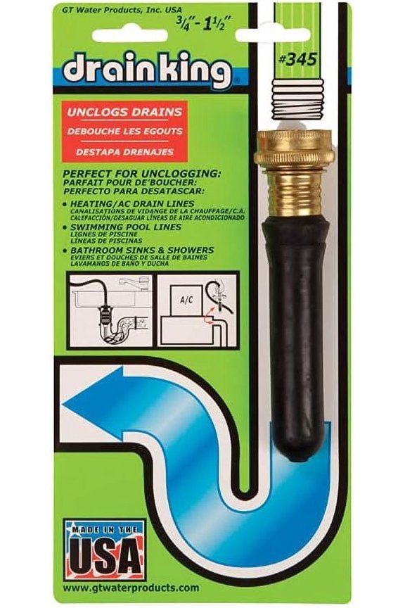 Gt Water Products Drain King Drain Unclogger - Foam Cleanser - 3/4 In.