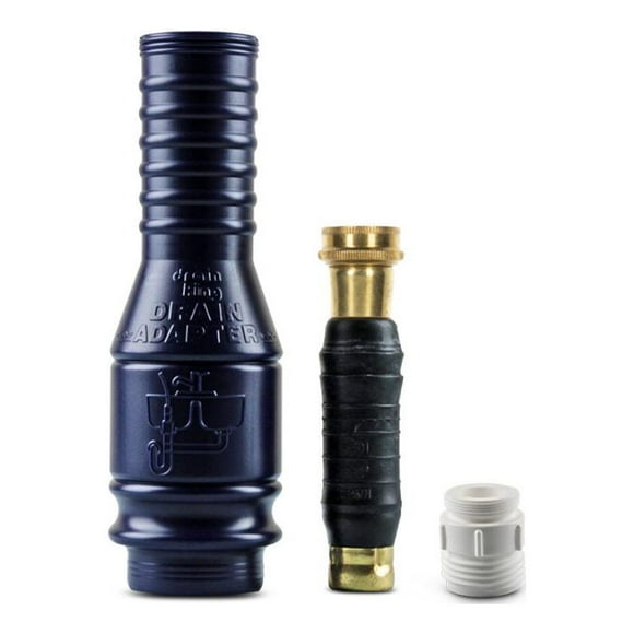 Drain King VIP1 Eco-Friendly Drain Unclogging Kit - Includes Kitchen Sink Crossbar Adapter, 1 to 2 Inch - Chemical-Free Drain Cleaning Solution