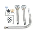 Drain Kit Double Bowl Kitchen Sink Pipe Plumbing Replacement Stainless