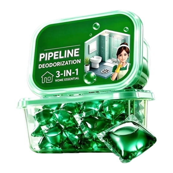 Drain Odor Remover Gel Capsules for Bathtub and Toilet Pipes, Water ...
