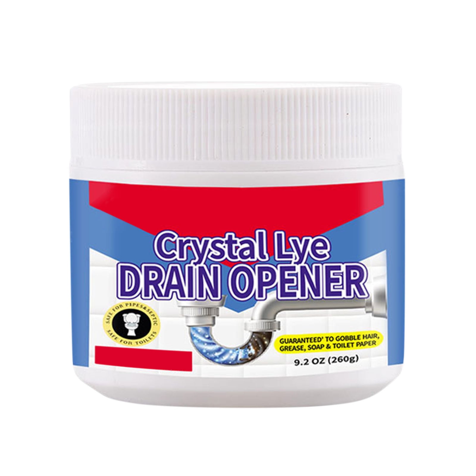 Drain Opener,Powerful Unclogging,Crystal lye, Sodium hydroxide, Unclog ...