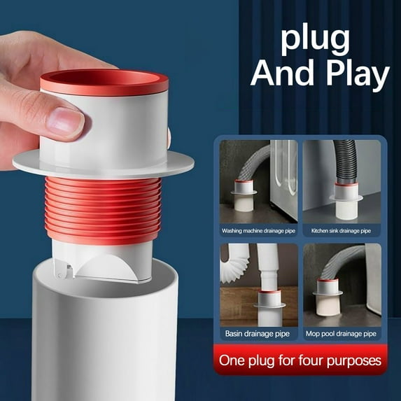 Drain Pipe Connector Floor Drain Device, 50/70 Pipe Size Plastic Abs, Fast Drainage & Anti-odor Sealing Plug for Kitchen Bathroom Sink and Washing Machine Drain Connections,Vsgery