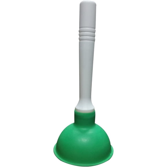 Drain Plunger, Small Hand Force Plumber Helper, Little 4 inch Cup Clog Remover, Tiny Rubber Unclogger in 9" Short Handle for Kitchen Sink, Bathroom Toilet, Shower Bath Tub (Green)