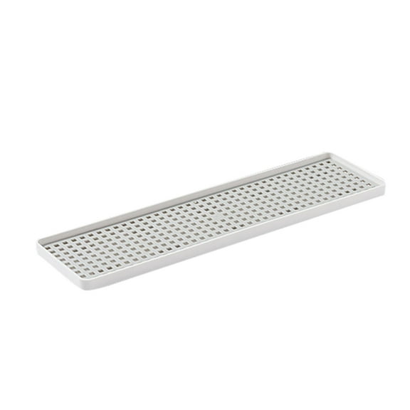 Drain Rack for Kitchen with Detachable Dish Drain Rack and Water Storage Tray – Drain Plate for Efficient Countertop Drying, 14.96×4.13×0.66 inch, WhiteA