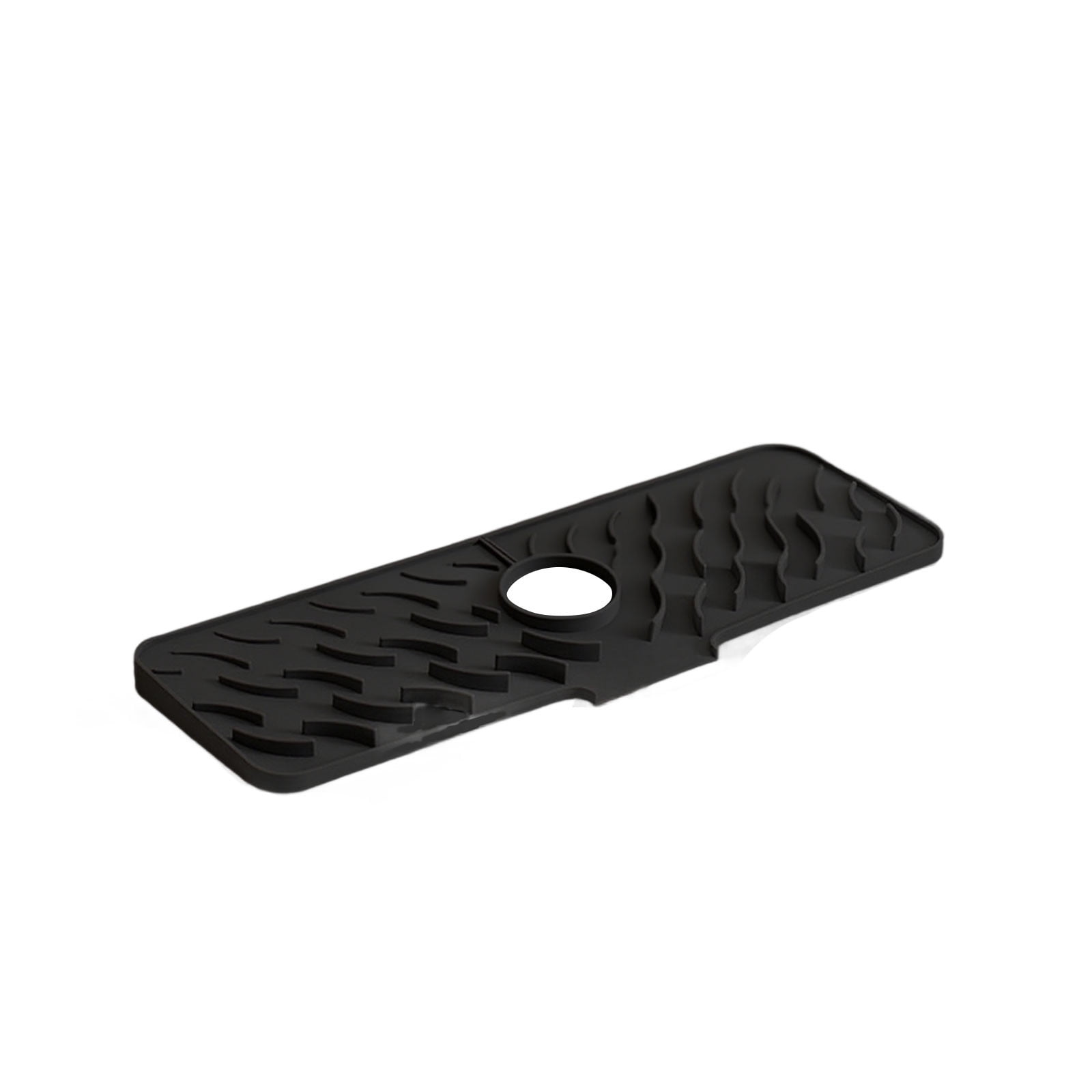 Drain Rack for Kitchen - Self Draining Faucet Mat Silicone Guard for ...
