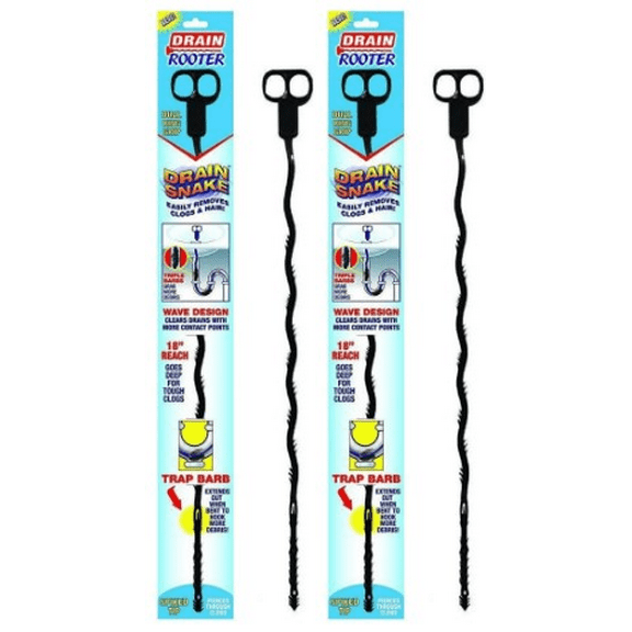 Drain Rooter 301686 Rooter Drain Snake, 19 inch (2 Pack)