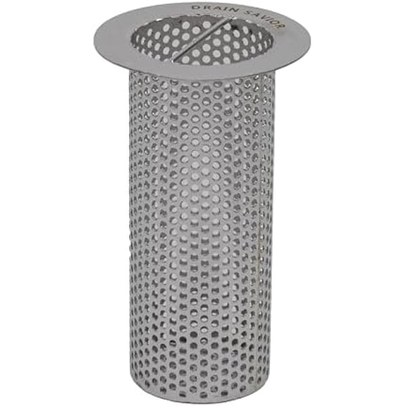 Drain Savior - 3" Commercial Floor Drain Strainer, 6" Tall, Cylindrical Mesh 316 Stainless Steel, Ideal for Restaurants, Commercial Kitchens, Manufacturing Plants