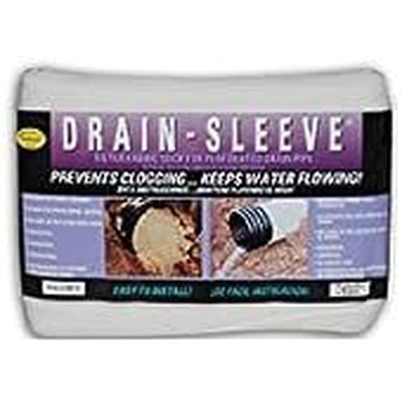 Carriff Drain Sleeve Filter Fabric Sock - Perforated - 4 In x 10 Ft