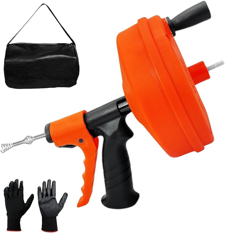 Drain Auger, Plumbing Snake With Drill Adapter, 35Ft Heavy Duty - View #3