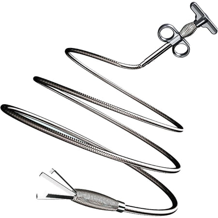 Drain Clog Remover Tool | 35/63in Flexible Grabber Pickup Tool | Sewer Dredge with 4 Claws, Shower Drain Cleaner Tool for Kitchen Bathroom Bathtub