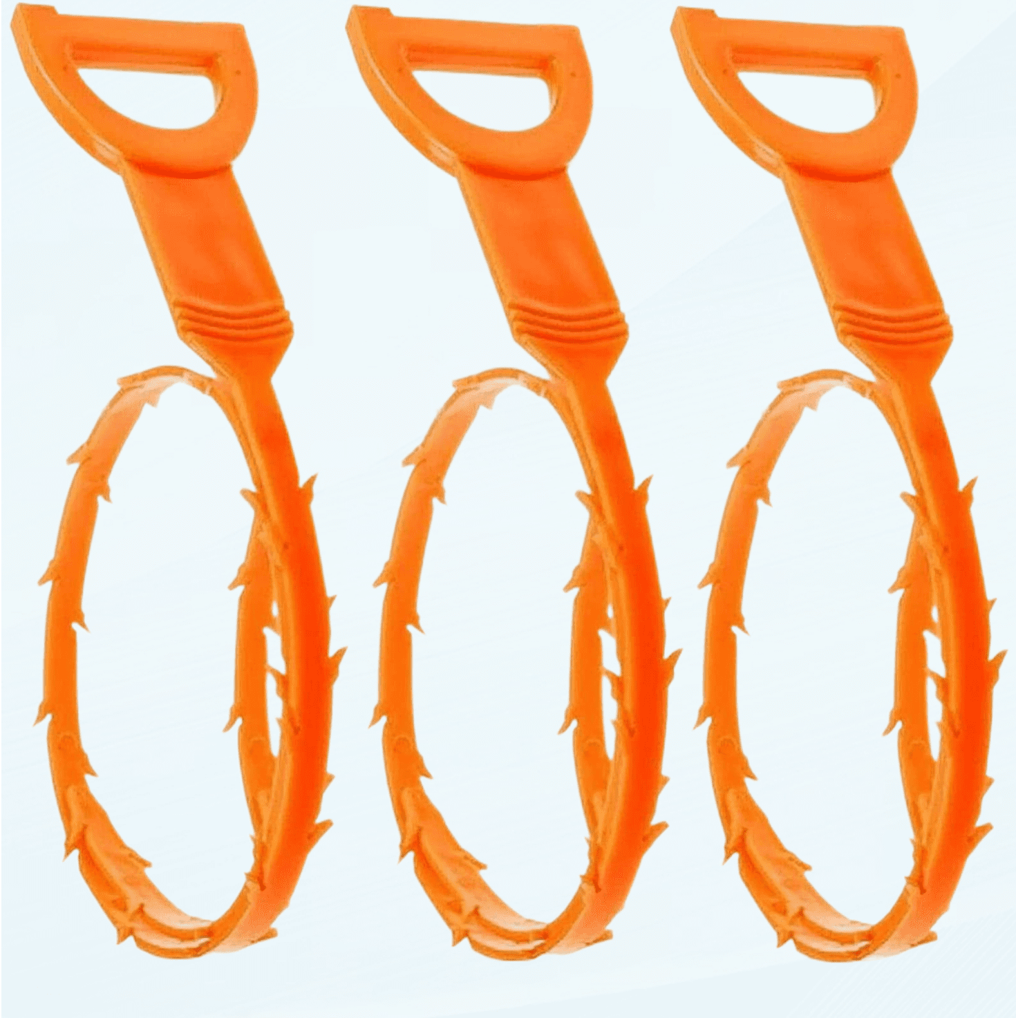 Drain Snake Clog Remover Hair Removal tool used to unclog sinks, tub