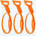 thumbnail image 1 of - Drain Snake Clog Remover - Hair Removal tool used to unclog sinks, tub drains - used in Bathrooms, Kitchen Sinks, Shower Drains, tubs - 19.6" Flexible Barbed Wand – Pack of 3, 1 of 5