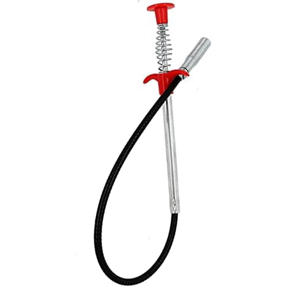 Drain Snake, Drain Clog Remover - Gutter Cleaning Tools Drain Cleaner for Toilet Sewer Shower Kitchen Bathroom Tub Clogged Drains Opener Cleaning Tool, Flexible Grabber Claw Pick Up Reacher (24 inch)