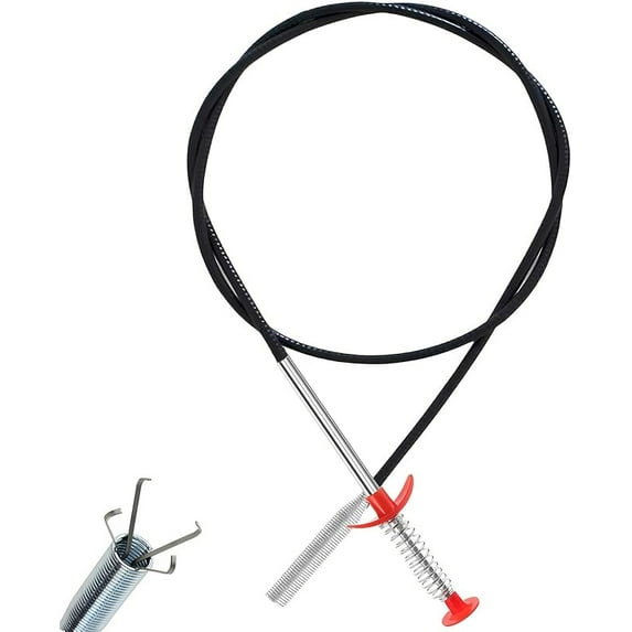 Drain Snake, Drain Clog Remover - Gutter Cleaning Tools Drain Cleaner for Toilet Sewer Shower Kitchen Bathroom Tub Clogged Drains Opener Cleaning Tool, Flexible Grabber Claw Pick Up Reacher (79 inch)
