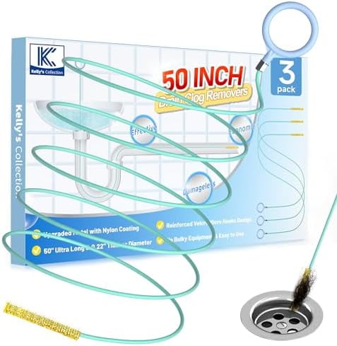 Drain Snakes 35FT Drain Snake Auger With Drill Adapter - Manual Or Powered Clog Remover For Showers & Sinks Drill Powered Plumbing Snake