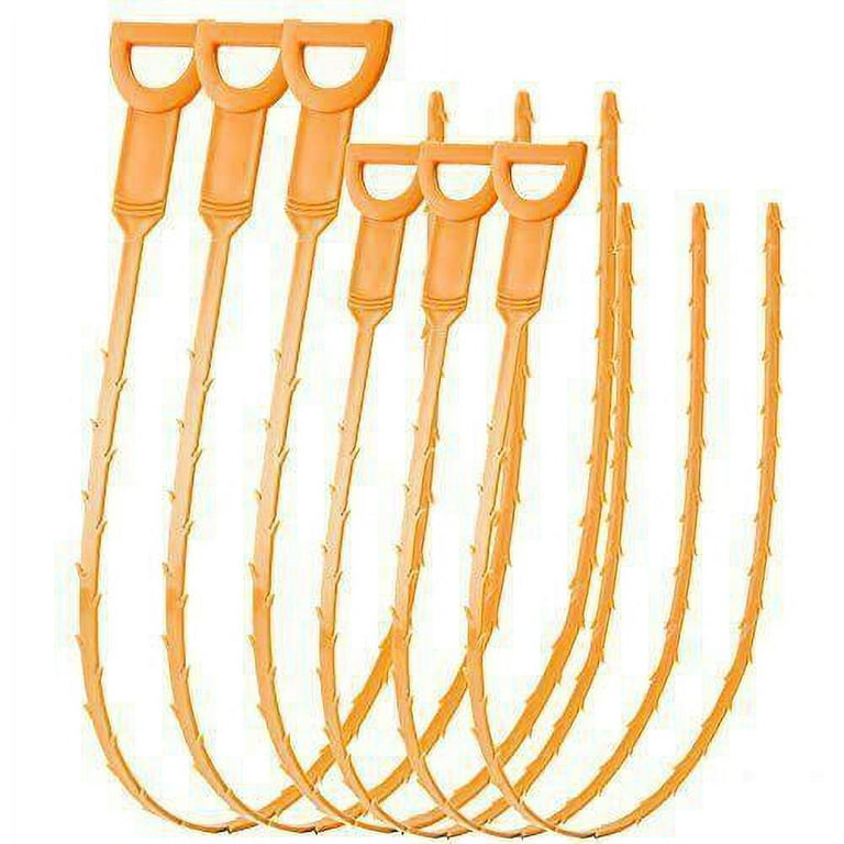 Drain Snake Hair Clog Remover Tool Sink Drain Clog 20 Inch Cleaning Tool 6  Pack