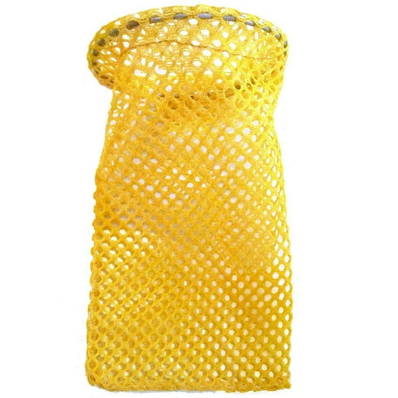 Drain Sock Mesh Strainer for Commercial Floor Drains, Yellow, 6"