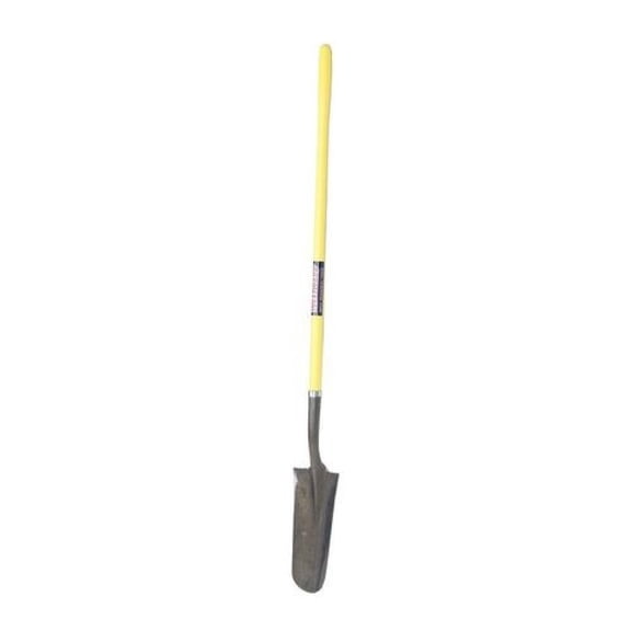 Drain Spade, 46-3/4 in Fiberglass Handle, 5-3/4 in Alloy Steel Blade, Yellow