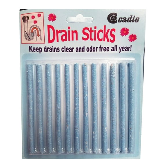 Cadie - Drain Sticks Disposals Keep Sinks Bath Tubs Toilets Pipes Drains Clear- Blue Set of 12