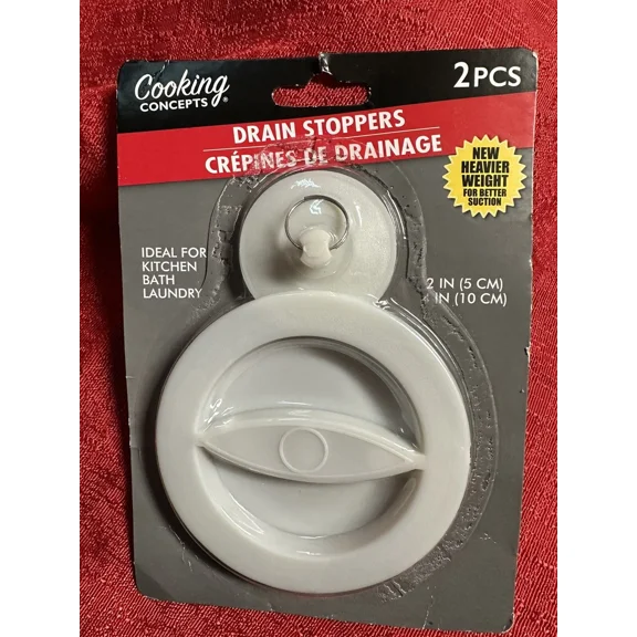 Drain Stoppers 2 Assorted Sizes 2" & 4" Sink Bath Bathtub Basin Laundry Stop