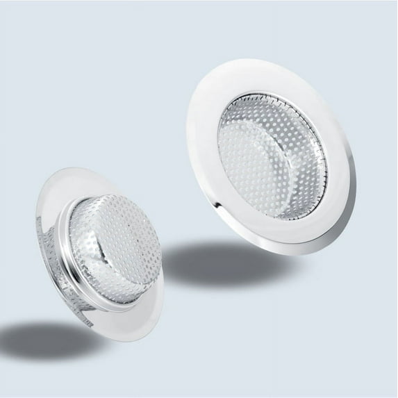 Drain Strainer, Sink Strainer, Stainless Steel Sink Strainer, Prevent Clogging, Outer Diameter 4.4 Inches / 112mm 2 Pieces (Large)