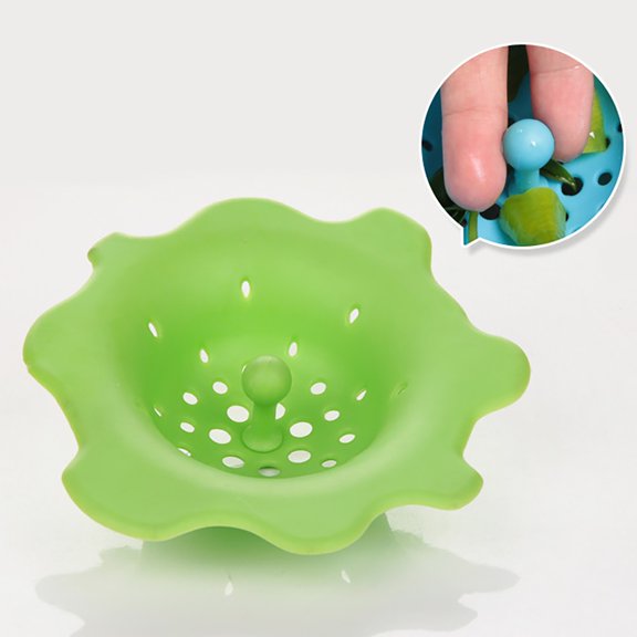 Drain Strainer Strainers Kitchen Drain Cover Silicone Flower Shape Hair Catcher Sink Strainer Easy Cleaning