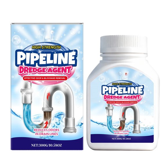 Drain Unblocker Powder Powerful Pipe Cleaner for Kitchen Bathroom Toilet, Fast Acting Clog Remover for Hair Grease Soap Buildup